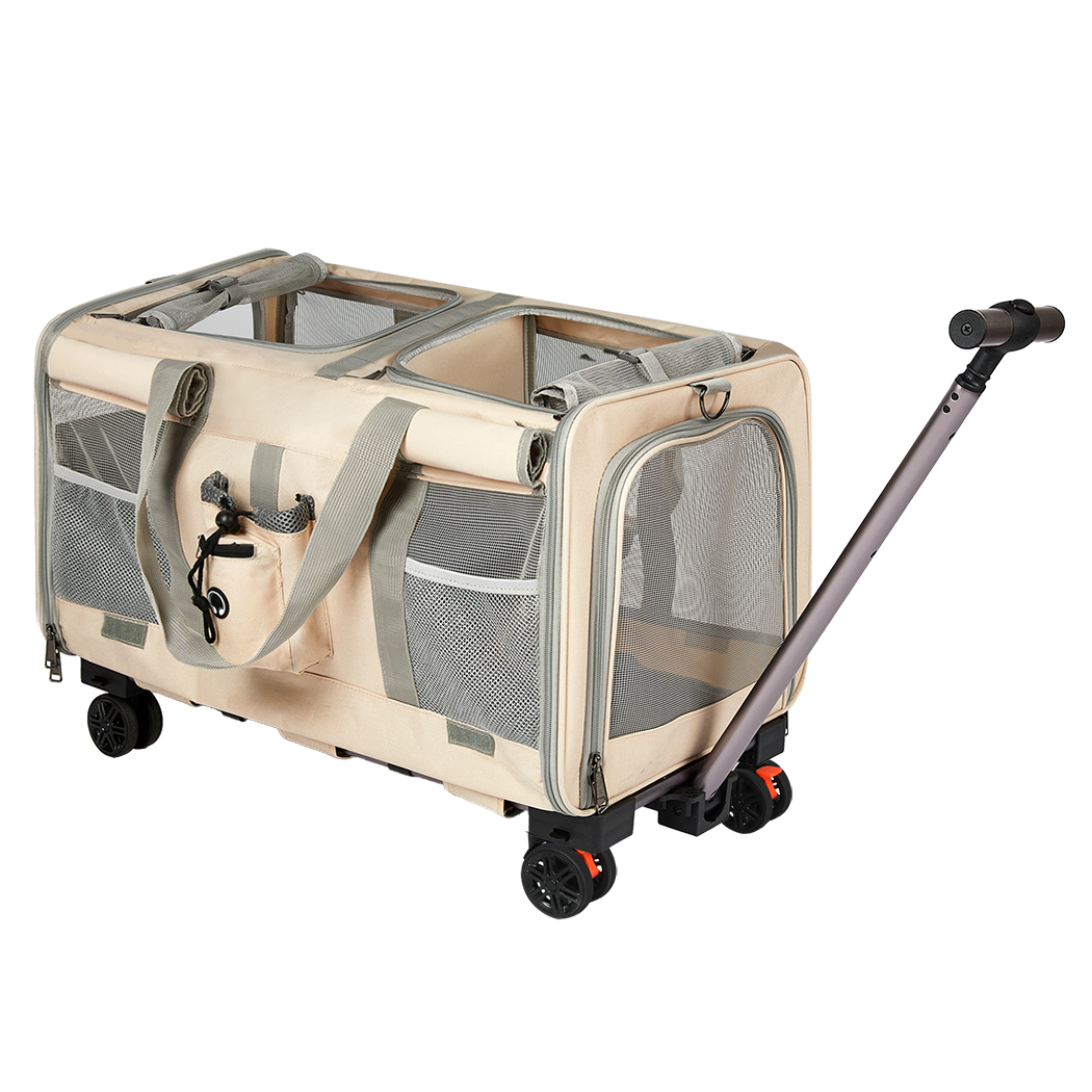 Pawz Pet Carrier 4 Wheel Portable Rolling Foldable-1894516807998509064
