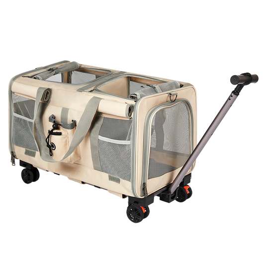 Pawz Pet Carrier 4 Wheel Portable Rolling Foldable-1894516807998509064