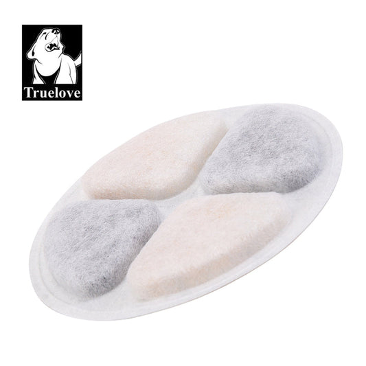 Round pet fountain filter with carbon and mesh layers – compatible with TrueLove WaterFlow