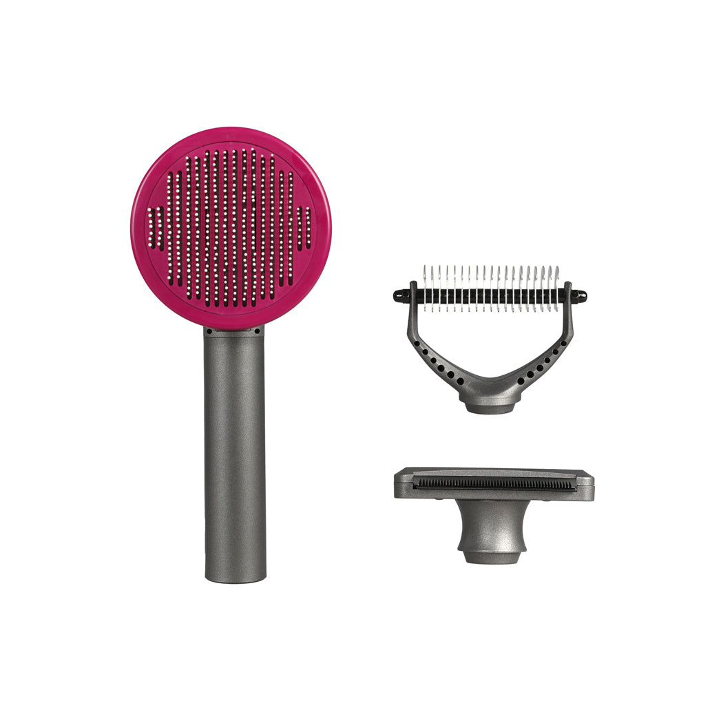 Full PaWz GroomPro 3-in-1 set with detachable tools laid out beside main handle