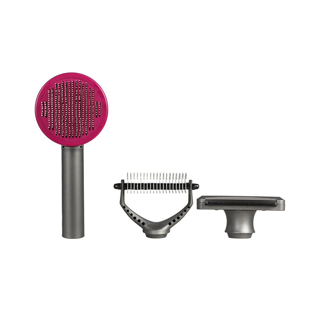 Deshedding, dematting, and massage brush heads from PaWz GroomPro grooming kit