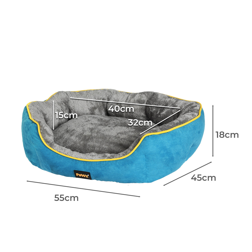 PaWz Electric Pet Heater Bed Heated S Blue Small-1864184527077904386