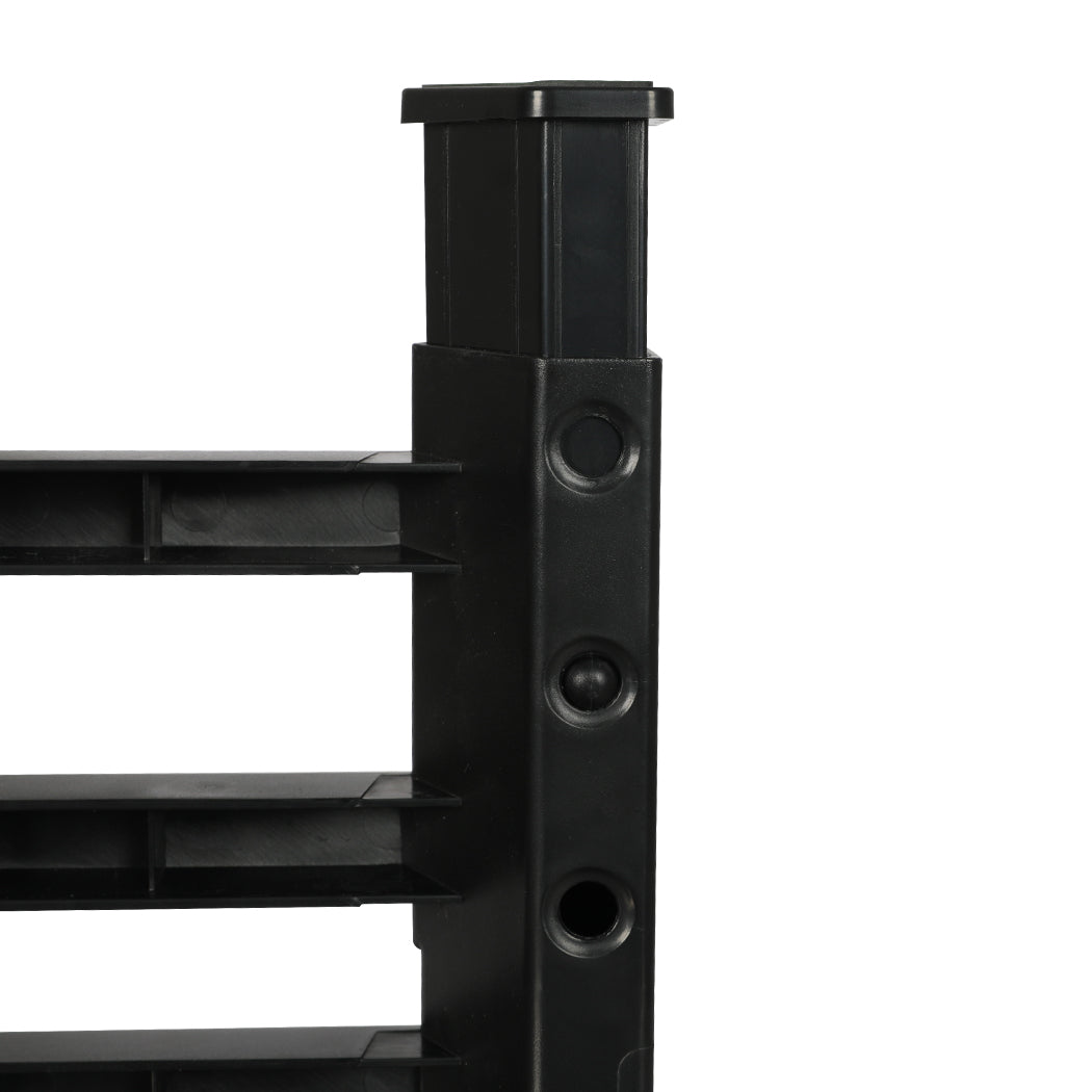 Close-up of feeder leg with multi-level adjustment holes for custom heights