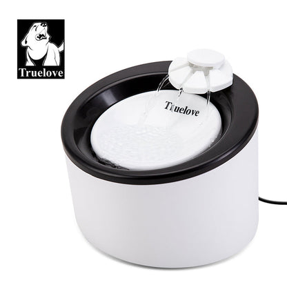 Top-down view of TrueLove WaterFlow automatic water dispenser for cats and small dogs