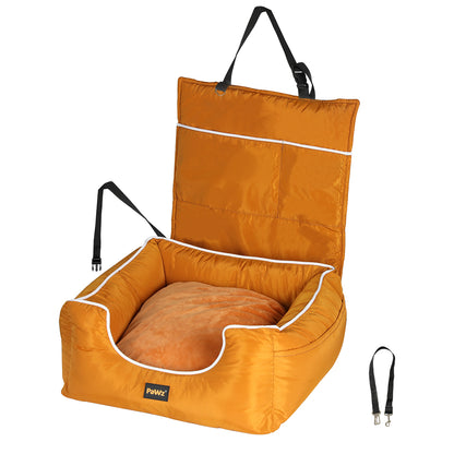 PaWz Pet Car Seat Travel Safety Carrier Orange-1864184546392674304