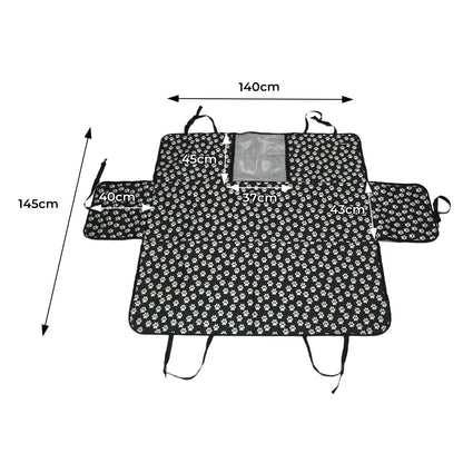 PaWz Pet Back Car Seat Cover Hammock Black-1910112976791277570