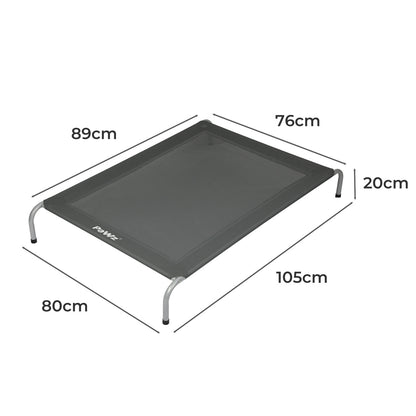 PaWz Elevated Trampoline Pet Bed Dog L Grey Large-1886651030419148802