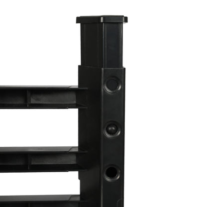 Close-up of feeder leg with multi-level adjustment holes for custom heights