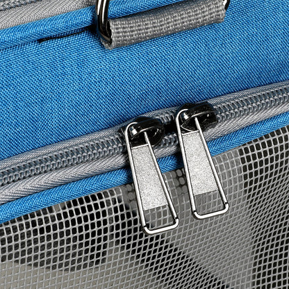 Pawz 3 in 1 Pet Soft Crate Dog Cat Carrier L Size Blue-1894516806912184325