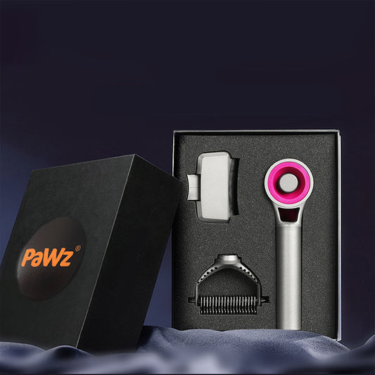 PaWz GroomPro 3-in-1 grooming kit in premium black box with handle and grooming heads